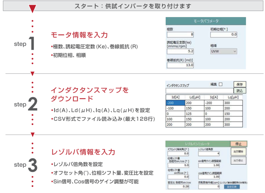 モータエミュレータ設定手順
